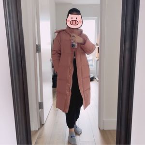 Club Monaco Puffer Long Jacket (Pink)